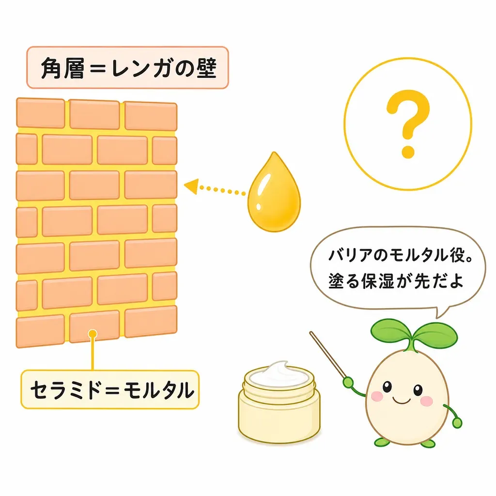 肌のバリアの「モルタル」役。飲むとどうなる？