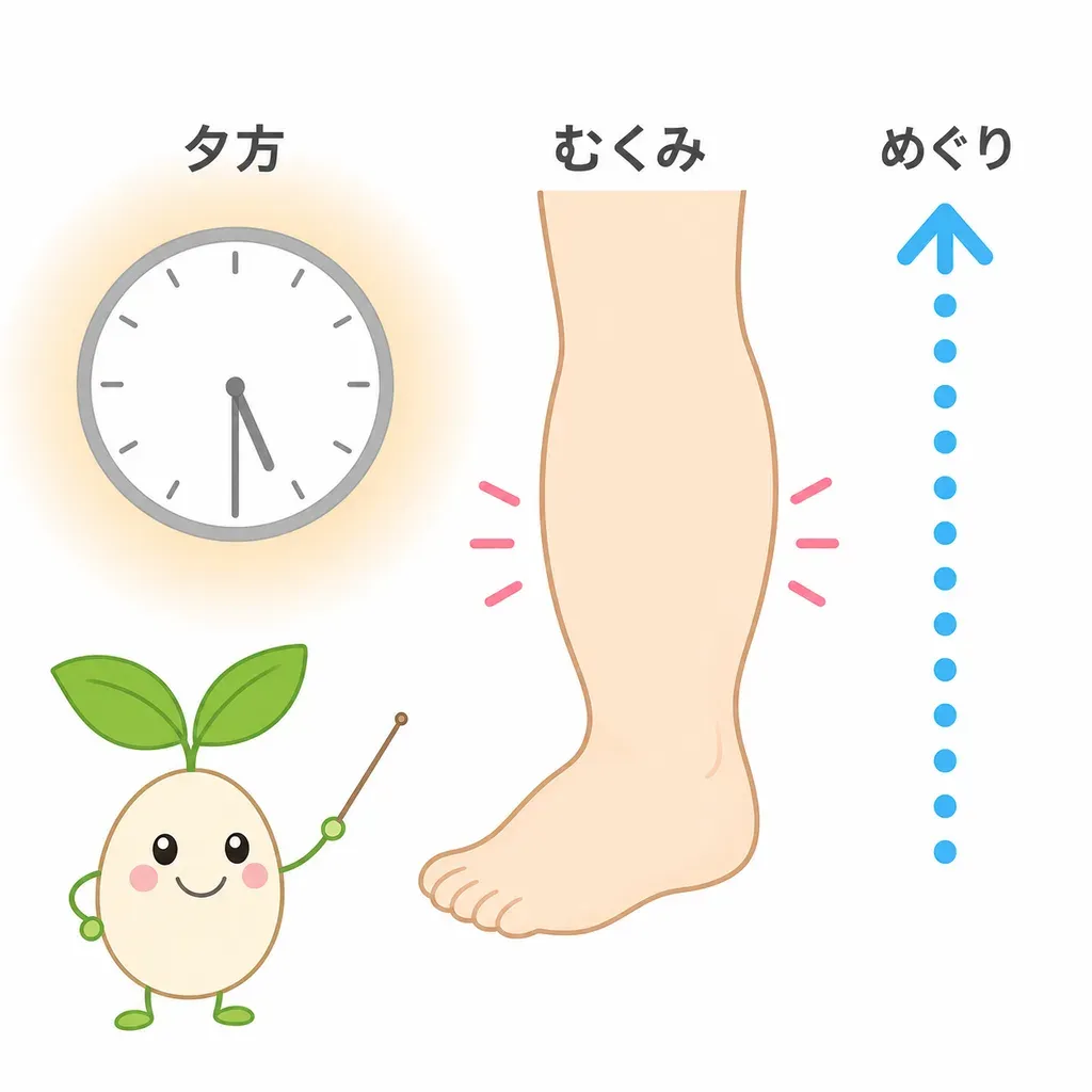 むくみは、生活の工夫が土台です。